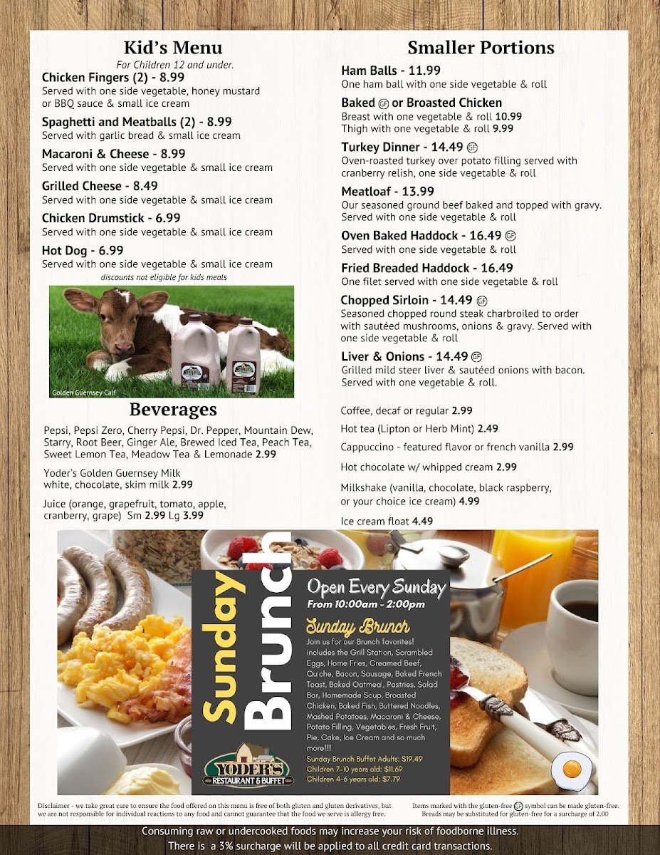 Yoder's Restaurant & Buffet Menu - Image 6